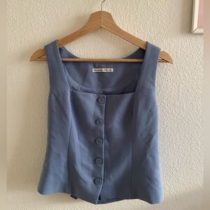 abercrombie & fitch Mara Tailored Vest Squareneck Set Top